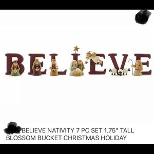 B. Loyd B-E-L-I-E-V-E Nativity Set Christmas Decor
